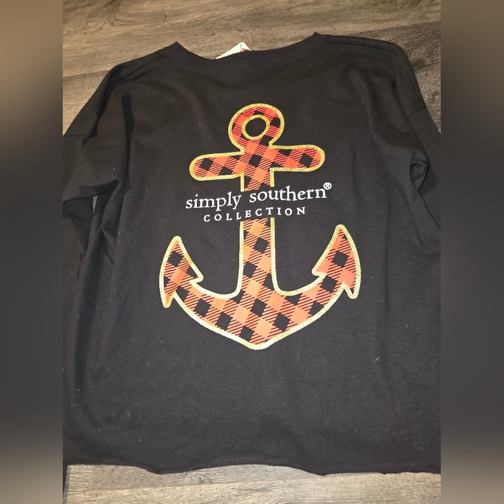 NWT Simply southern cropped long sleeve  shirt size large